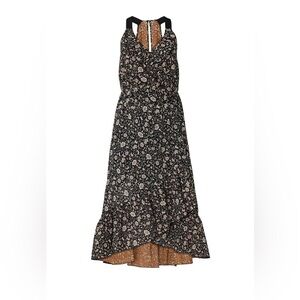 Scotch & Soda Midi Floral Ruffle Wrap Dress